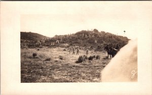 Mint USA US Invasion Mexico US Infantries Mexican Border RPPC Postcard