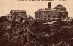 Vintage Postcard 1908 Art School And Art Museum Eden Park Cincinnati Ohio OH