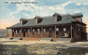 Tijuana Mexico School House Exterior Street View Antique Postcard K29552