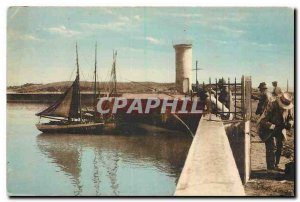 Old Postcard Study in Port Saint Gilles Croix de Vie Vendee boat