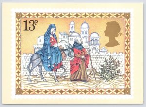 Christmas~Mary & Joseph Travel To Bethlehem~c1979~13P~Castle Bkgd~Continental PC