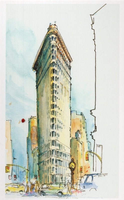 Madison Square New York Stunning Sketch Painting Postcard