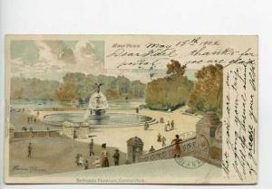 New York NY Bethesda Fountain PMC Tuck Postcard