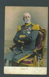 Ca 1908 Post Card Sweden Oscar The 2nd King 1872-1907