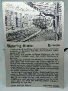 Pickering Railway Station Yorkshire Sketch Drawing Educational Vintage Postcard