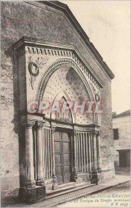 Postcard Old Ste Foy the large portico of the Protestant church