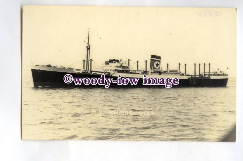 pf0239 - Blue Star Cargo Ship - Empire Star , built 1935 sunk 1942 - postcard