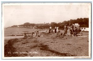 Isle of Wight England Postcard The Shore Gurnard 1939 Bay Series Posted