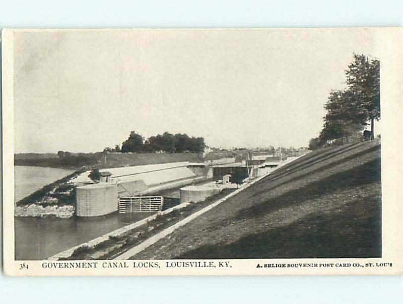 Unused W-Border GOVERNMENT CANAL LOCK Louisville Kentucky KY t7115