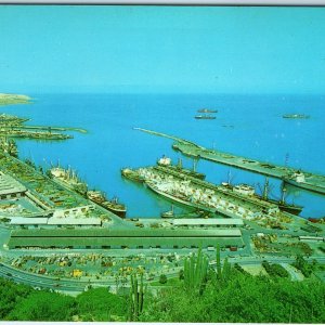 c1970s La Guaira Venezuela Port Birds Eye Industrial Ship Crane Warehouse 4x6 M5