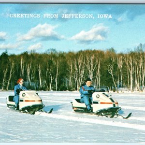 c1970s Jefferson, IA Greetings Snowmobile Arctic Cat, Polaris, Ski-Doo PC A233