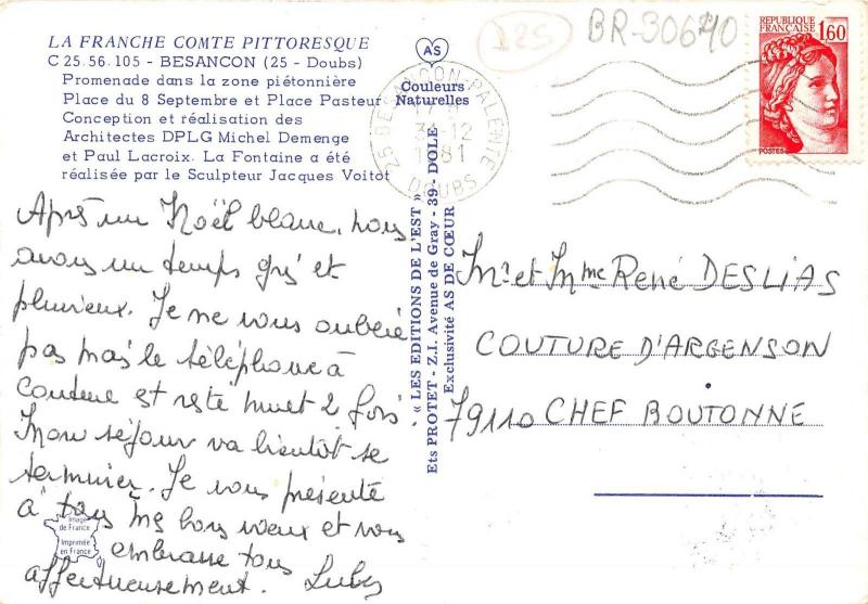 BR30640 Promenade dans la zone pietonale Besancon France