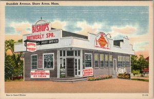 Shore Acres Massachusetts Bishop's Store Ice Cream Orange Crush Postcard V20