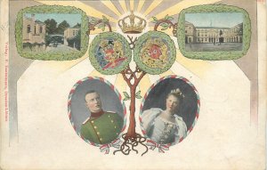 Netherlands royal house genealogical tree 1901 postcard 