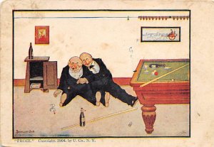 Froze by Bernhardt Wall Pool Billiards Carte Postale Writing on back 