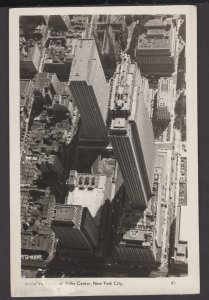 NEW YORK CITY Aerial View of Rockefeller Center - RPPC