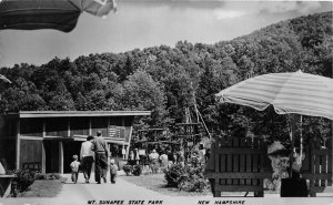 H74/ Mt Sunapee State Park New Hampshire RPPC Postcard c1954 People 107