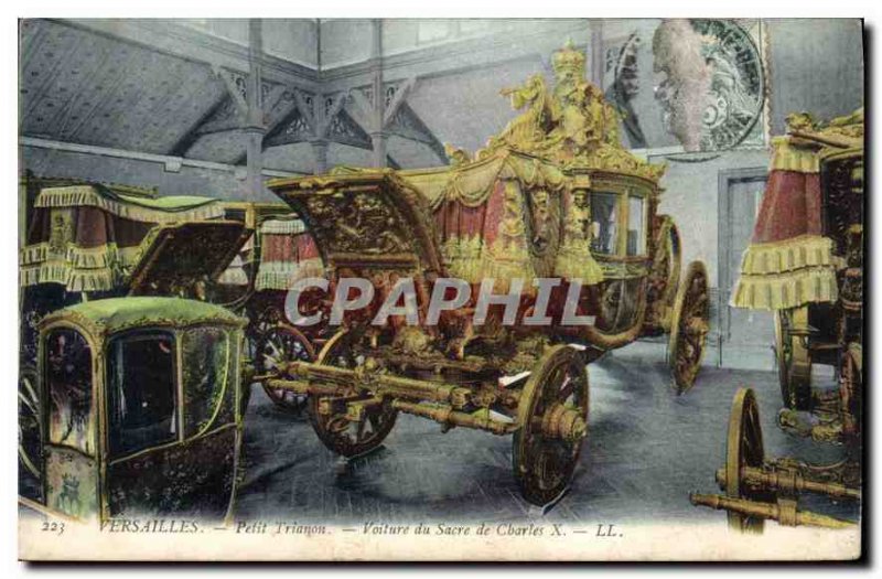 Old Postcard Petit Trianon Versailles Charles X Rite of Car