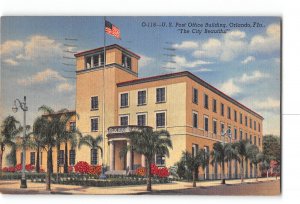 Orlando Florida FL Postcard 1944 US Post Office Building