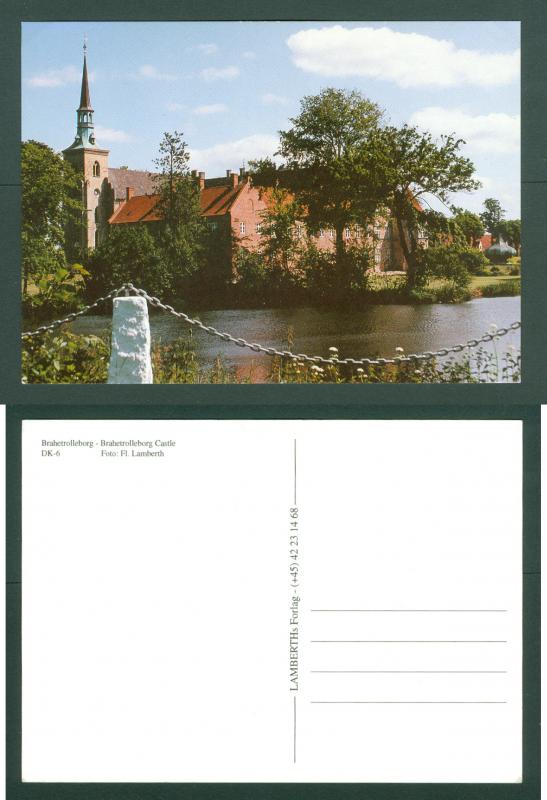 Denmark. Postcard. Brahetrolleborg Castle. Fyn.