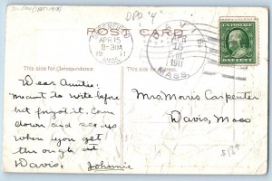 DPO (1885-1918) Davis MA Postcard Easter Greetings Lily Flowers Embossed 1911