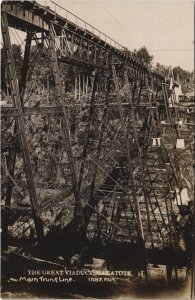 PC NEW ZEALAND, GREAT VIADUCT, MAKATOTE, Vintage REAL PHOTO Postcard (B41505)