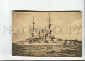473015 WWI 1915 year GERMANY Fleet ship Schlesien maritime military mail RPPC