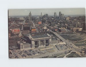 Postcard Union Station And Sky Line, Kansas City, Missouri