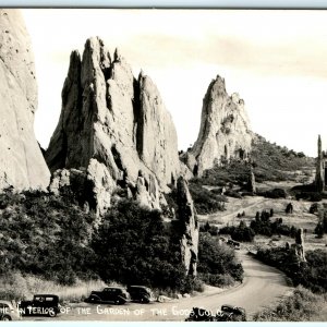 c1940s Colorado Springs, CO RPPC Vista of the Interior Garden of the Gods A22