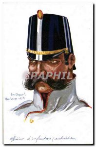Old Postcard Fantasy Illustrator Dupuis Army Officer d & # 39infanterie Austrian