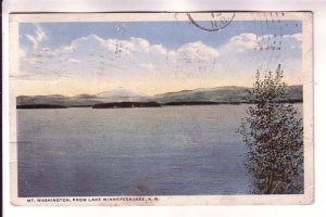 Mt Washington, Lake Winnepesaukee, New Hampshire, Used 1915 Flag Cancel