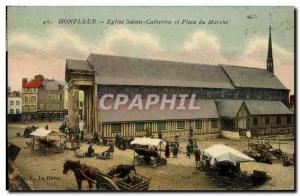 Old Postcard Honfleur The Church of St. Catherine and the Power