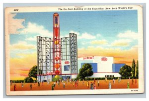 Vintage 1939 Postcard Du Pont Building New York World's Fair Exposition