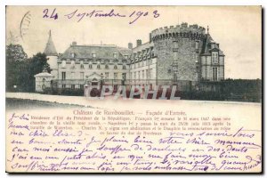 Old Postcard Chateau de Rambouillet Facade of Entree