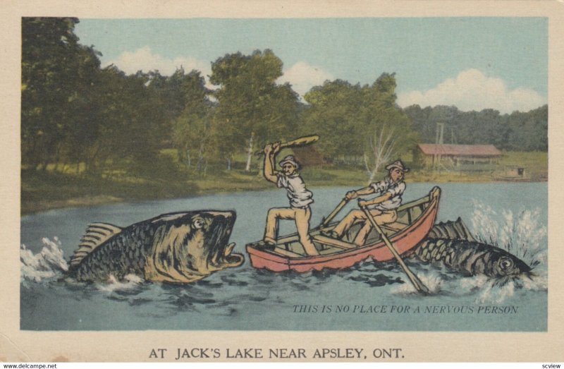 APSLEY , Ontario , Canada , 1930s ; Fishing Exaggeration #3