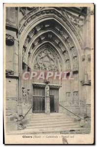 Old Postcard Gisors (Eure) Cathedrale Portal south