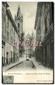 Old Postcard Aix en Provence Church of St. John of Malta