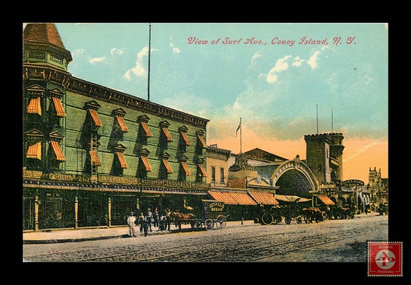 View of Surf Ave, Coney Island, Brooklyn, New York City  