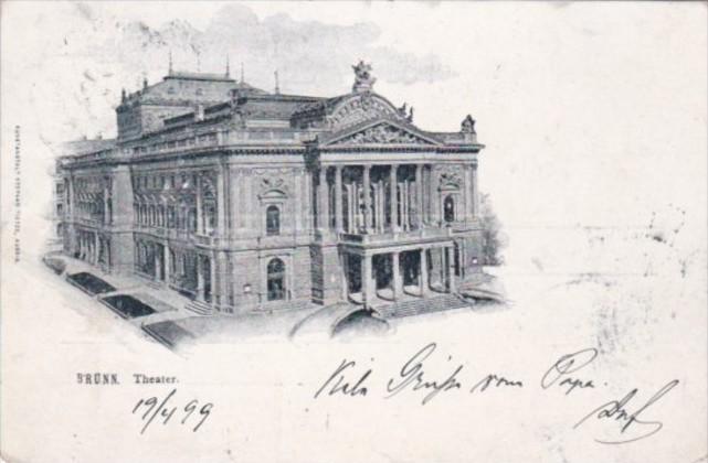 Czechoslovakia Brno Brunn The Theater 1899