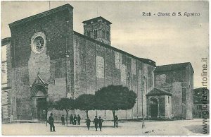 06483  CARTOLINA d'Epoca - RIETI Citta': CHIESA SANT'AMBROGIO