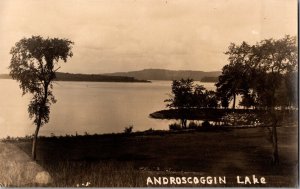 RPPC View Overlooking Androscoggin Lake Maine Vintage Postcard M78