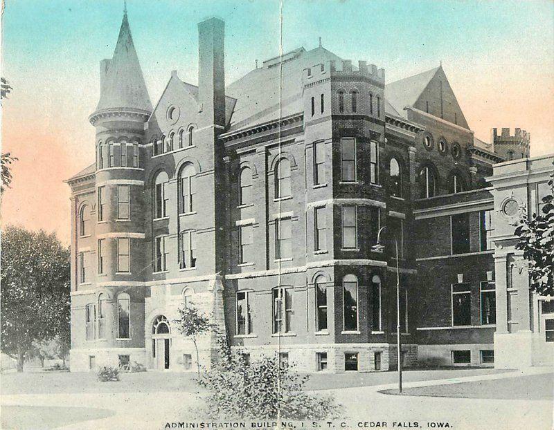 Administration Building 1910 ISTC Cedar Rapids Iowa Cross postcard