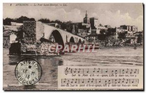 Old Postcard Avignon Pont d'Avignon