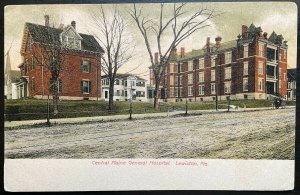 Vintage Postcard 1908 Central Maine General Hospital Lewiston Maine 