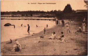 Senegal Dakar Plage des Charbonnages Vintage Postcard  C101