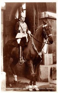 RPPC, LONDON, England UK   LIFE GUARDSMAN & HORSE On Duty~WHITEHALL  Postcard