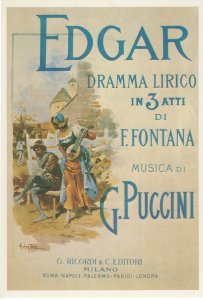 Edgar Puccino Opera Antique Milan Poster Repro Postcard