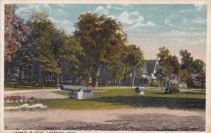 Ohio Lakeside Cannon In Park 1919