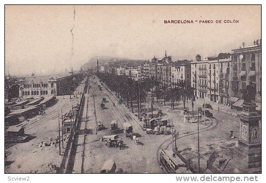 Paseo De Colon, Barcelona (Catalonia), Spain, 1900-1910s