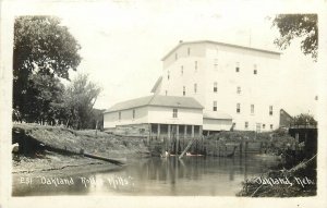 Postcard RPPC C-1910 Nebraska Oakland Roller Mills Industry Agriculture NE24-446